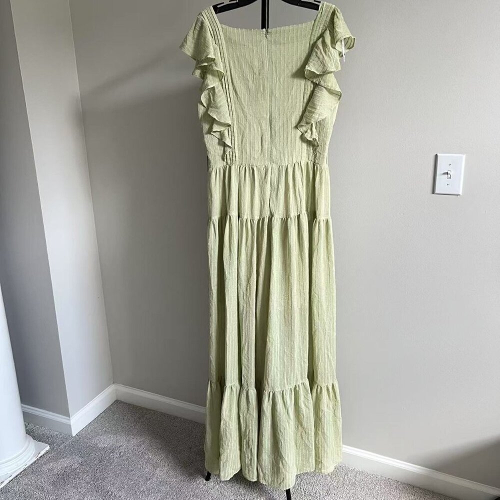 NWT Elliatt Women's Green Ruffle Maxi Dress Size XL - Picture 7 of 9